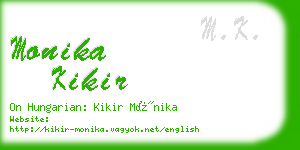 monika kikir business card